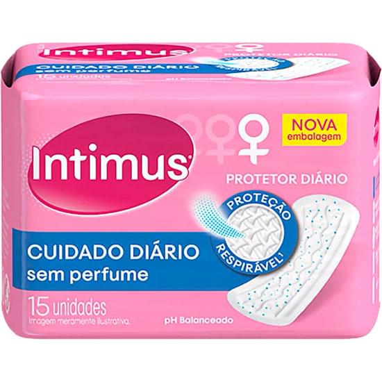 Imagem de Protetor diário sem abas intimus cuidado diário sem perfume | com 15 unidades