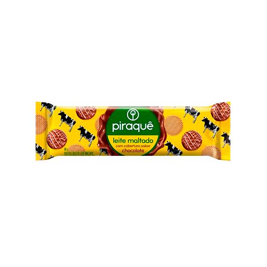 Imagem de Biscoito leite maltado cobertura chocolate piraquê pacote 80g