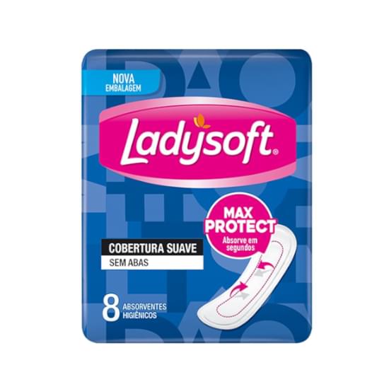 Imagem de Absorvente ladysoft normal suave sem abas 8 unidades