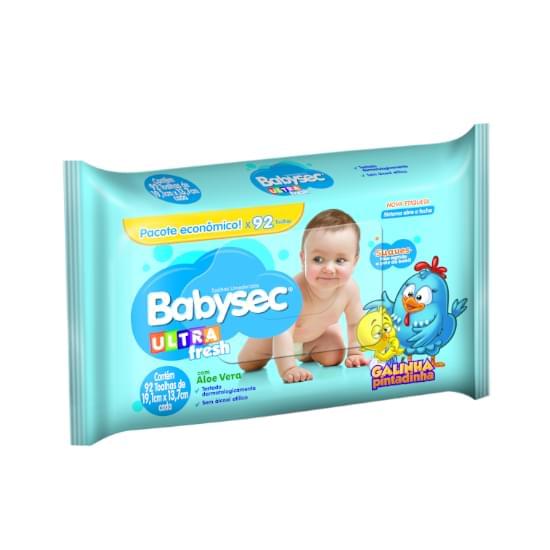 Imagem de Toalha umedecida babysec galinha pintadinha ultrafresh 92 unidades