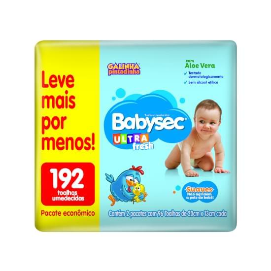 Imagem de Toalha umedecida babysec galinha pintadinha ultrafresh 192 unidades