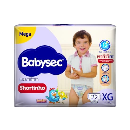 Imagem de Fralda infantil babysec shortinho mega xg com 22 unidades