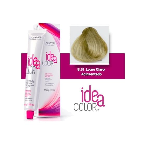 Imagem de Coloração permanente idea color 8.31 louro claro dourado acinzentado 60g