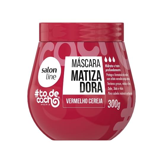 Imagem de Máscara matizadora salon line #todecacho vermelho cereja 300g