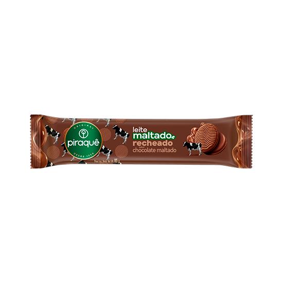 Imagem de Biscoito leite maltado recheio chocolate maltado piraquê pacote 85g