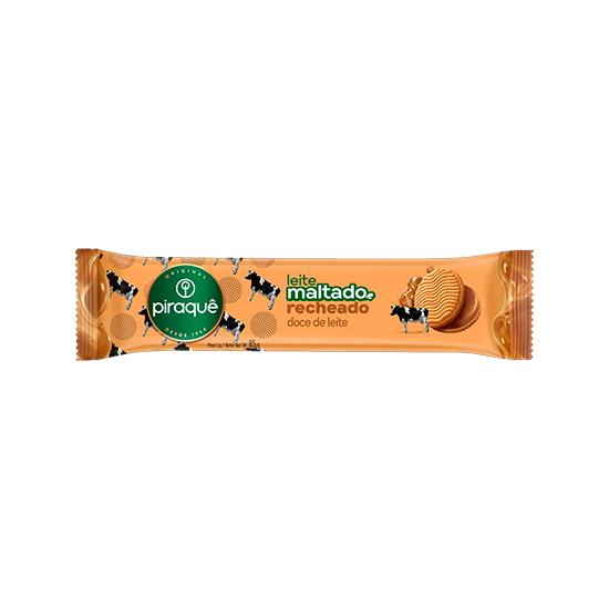 Imagem de Biscoito leite maltado recheio doce de leite piraquê pacote 85g