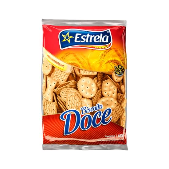 Imagem de Biscoito doce estrela pacote 400g