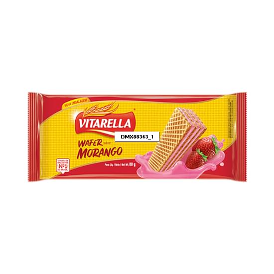 Imagem de Biscoito wafer recheio morango vitarella pacote 80g