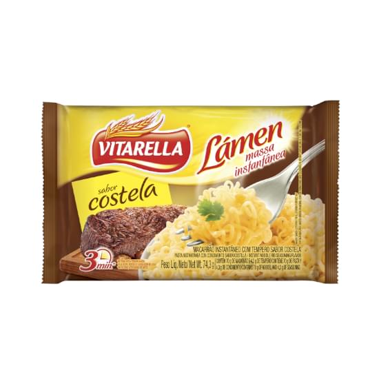 Imagem de Macarrão instantâneo lámen costela vitarella pacote 74,3g