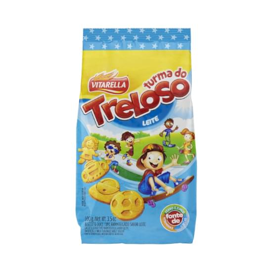 Imagem de Biscoito doce amanteigado leite vitarella turma do treloso pacote 100g