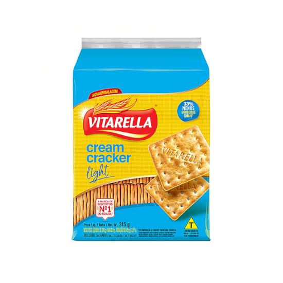 Imagem de Biscoito salgado cream cracker light vitarella pacote 315g