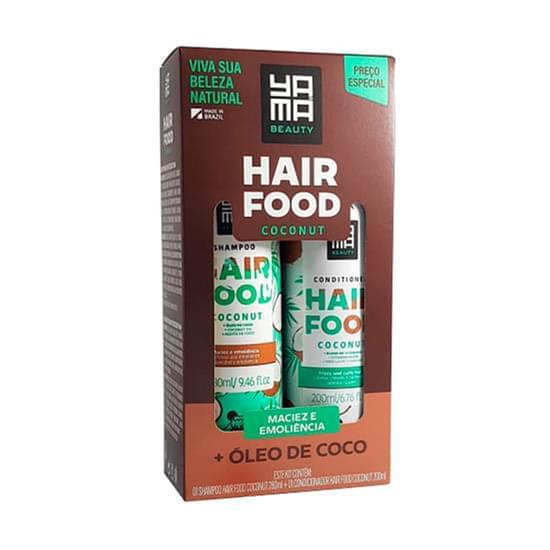 Imagem de Yamá hair food kit shampoo 280ml + condicionador 200ml coconut