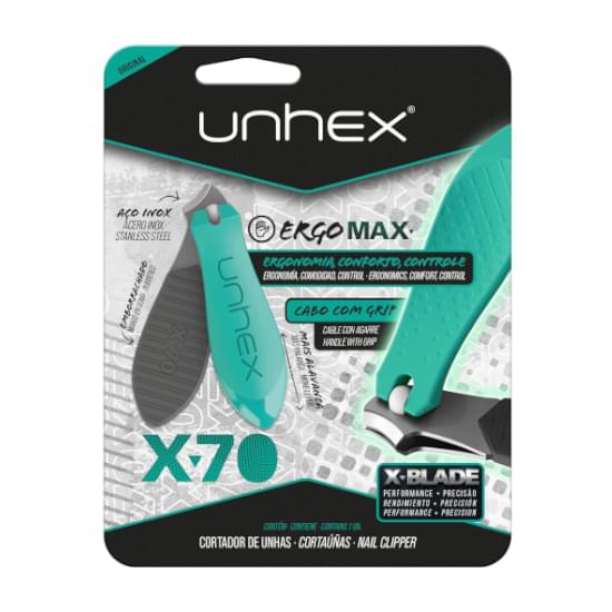 Imagem de Cortador de unhas unhex x70 blister verde