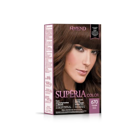 Imagem de Kit tonalizante amend supéria color 670 chocolate