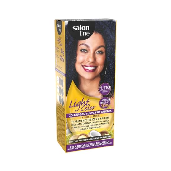 Imagem de Tintura salon line light color 1.110 preto azulado intenso