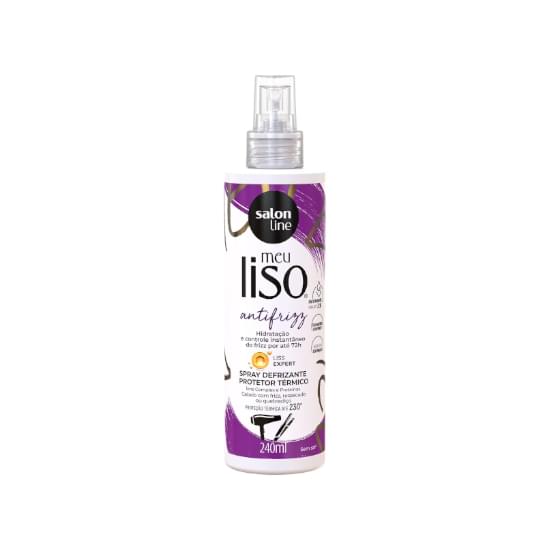 Imagem de Spray defrizante protetor térmico salon line meu liso antifrizz 240ml