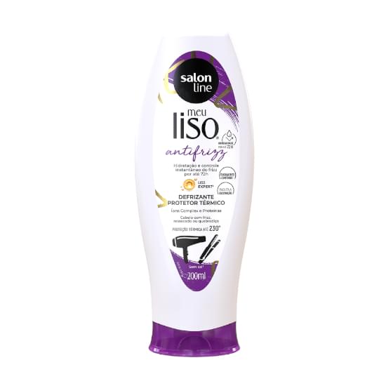 Imagem de Creme defrizante protetor térmico salon line meu liso antifrizz 200ml