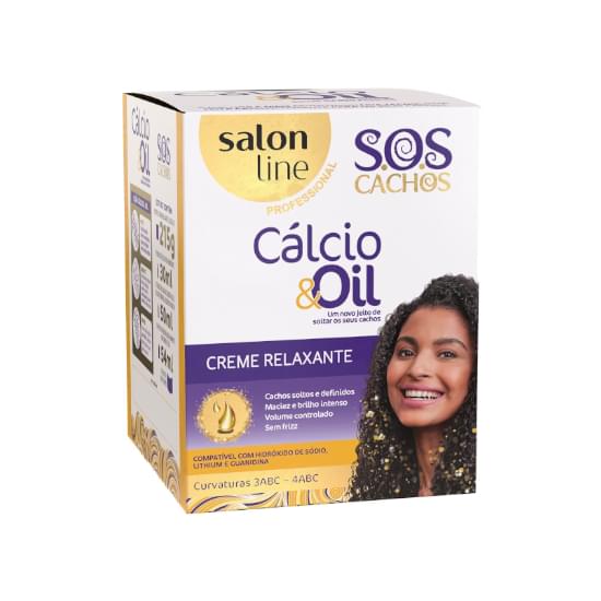 Imagem de Kit creme relaxante guanidina calcio&oil salon line