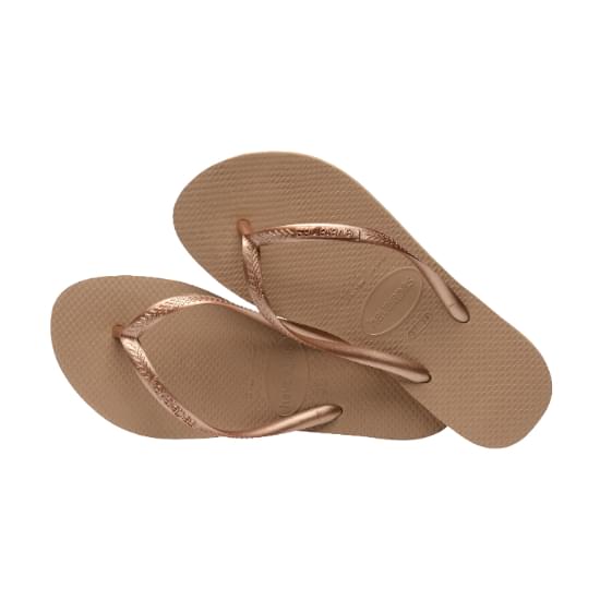 Imagem de Sandália havaianas feminina slim rosa gold 31/32