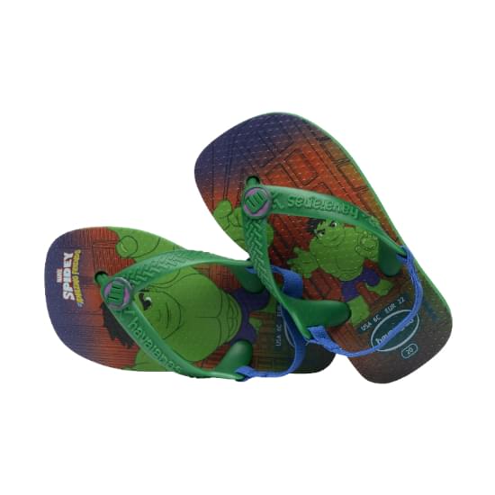 Imagem de Sandália havaianas infantil baby marvel verde patria 17/18