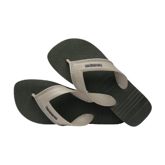 Imagem de Sandálias havaianas masculina hybrid be verde olive/cimento queimado 43/44