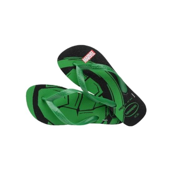 Imagem de Sandália havaianas masculina top marvel logomania preto/verde patria 41/42