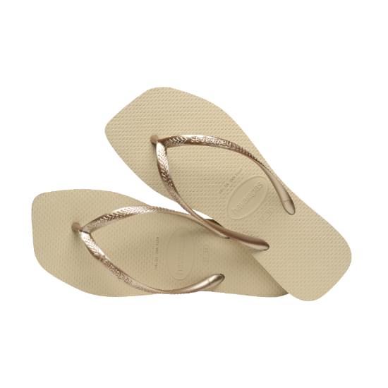 Imagem de Sandália havaianas feminina slim square areia 33/34