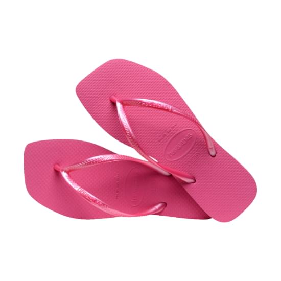 Imagem de Sandália havaianas feminina slim square rosa flux 33/34