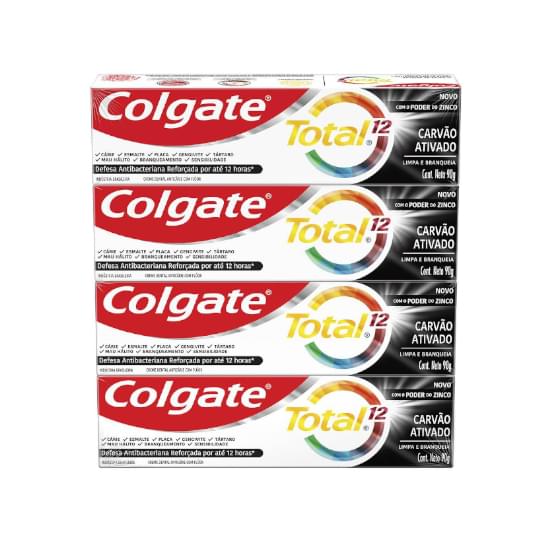 Imagem de Pack creme dental clean mint colgate total 12 caixa 90g cada leve 6 pague 5 unidades