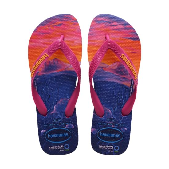 Imagem de Sandálias havaianas masculina conservação internacional rosa gum 39/40