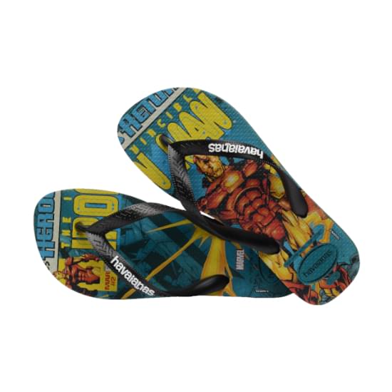 Imagem de Sandália havaianas masculina top marvel classic verde pantanal 23/24