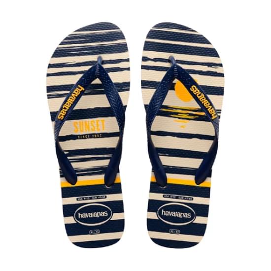 Imagem de Sandália havaianas masculina bei bege palha/marinho 39/40