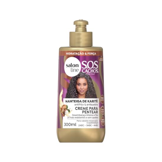 Imagem de Creme para pentear salon line s.o.s cachos manteiga de karité 300ml