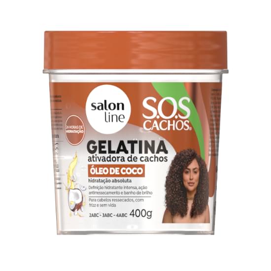 Imagem de Gelatina salon line s.o.s cachos óleo de coco 400g