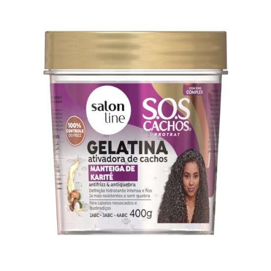 Imagem de Gelatina salon line s.o.s cachos manteiga de karite 400g