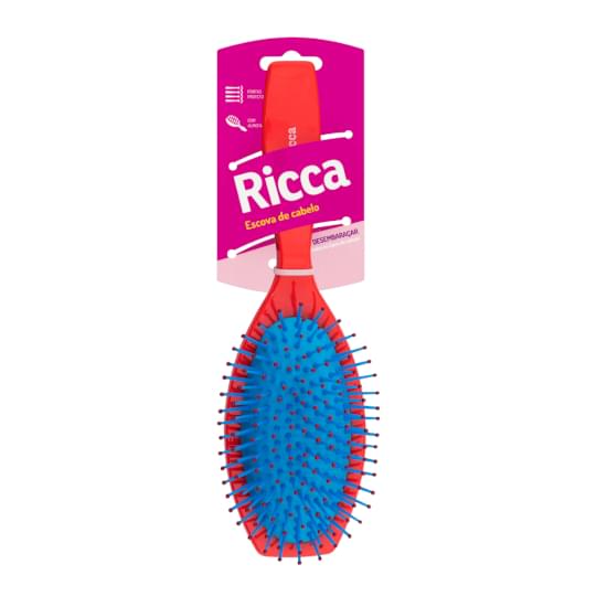 Imagem de Ricca escova cabelo oval almofad cereja