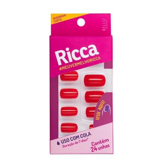 Imagem de Ricca unhas vermelho paixao c/24