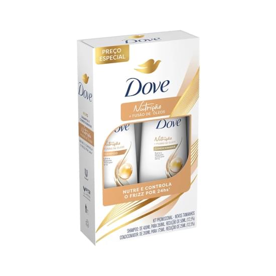 Imagem de Kit shampoo 350ml + condicionador 175ml dove nutrição