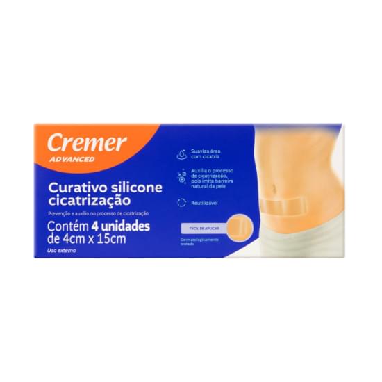 Imagem de Curativo de silicone cicatrização cremer advanced caixa 4 unidades