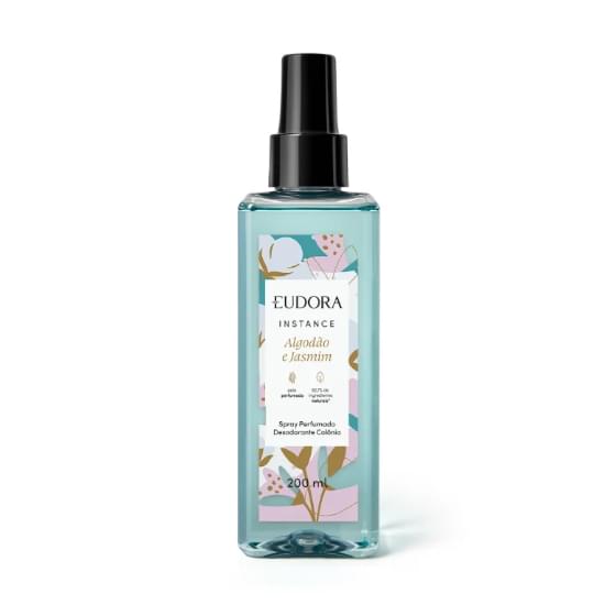 Imagem de Colônia spray desodorante perfumado instance algodão e jasmim 200ml