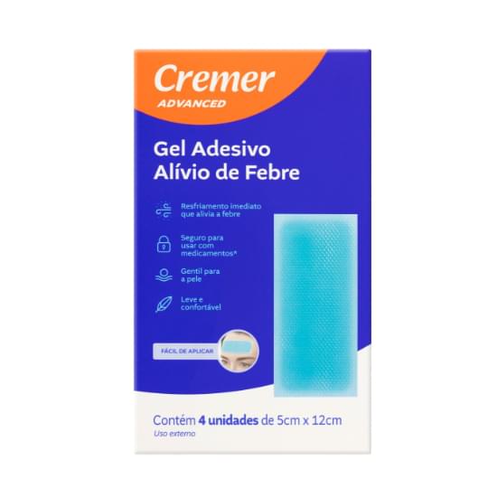 Imagem de Gel adesivo alívio de febre cremer caixa 4 unidades