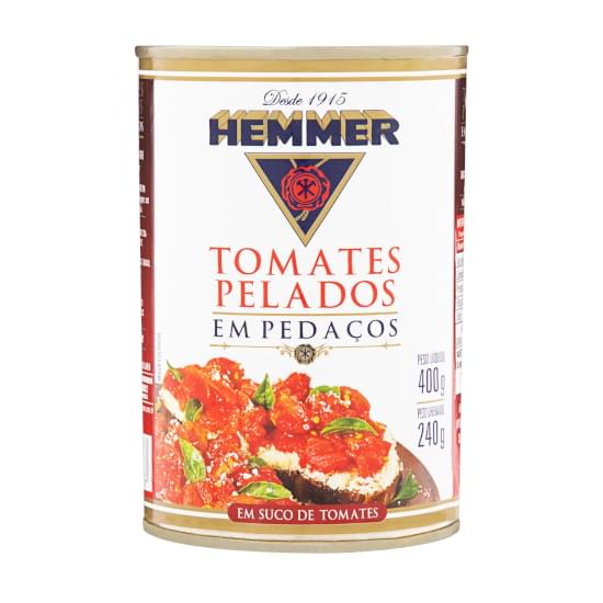 Imagem de Tomate pelado em pedaços hemmer lata 240g