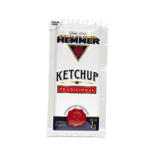 Imagem de Ketchup tradicional hemmer mini sachê caixa 190 unidades 7g cada