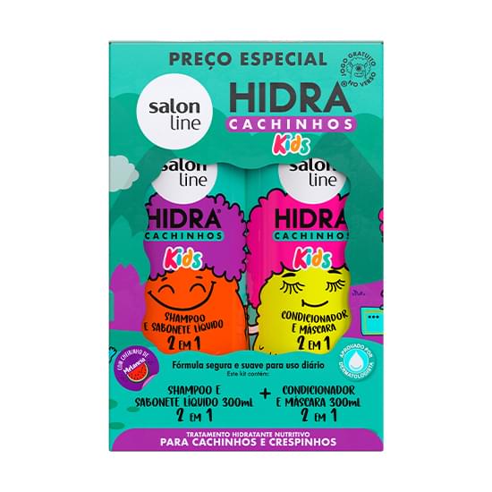 Imagem de Kit shampoo + condicionador hidra cachinhos kids 300ml - salon line