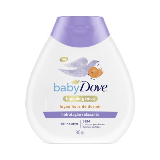 Imagem de Loção corporal hidratação relaxante dove baby hora de dormir frasco 200ml