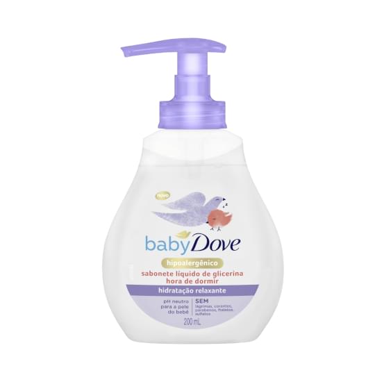 Imagem de Sabonete líquido de glicerina hidratação relaxante dove baby hora de dormir frasco 200ml