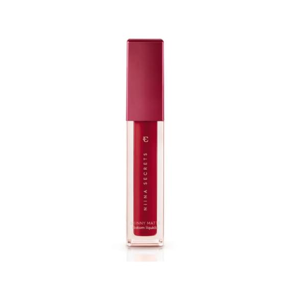 Imagem de Niina secrets batom líquido skinny matte vermelho hibisco 5ml