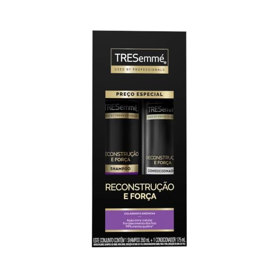 Imagem de Kit shampoo 350ml + condicionador 175ml tresemmé reconstrução e força