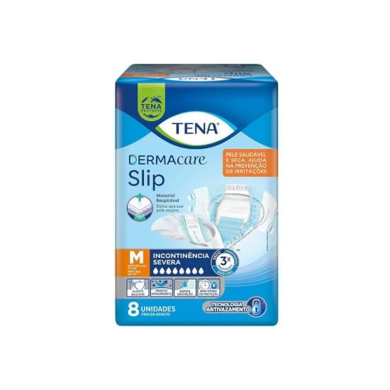 Imagem de Fralda tena dermacare slip m leve 8 pague 7 unidades