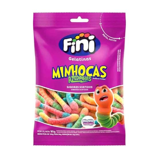 Imagem de Fini bala gelatina minhocas 90g